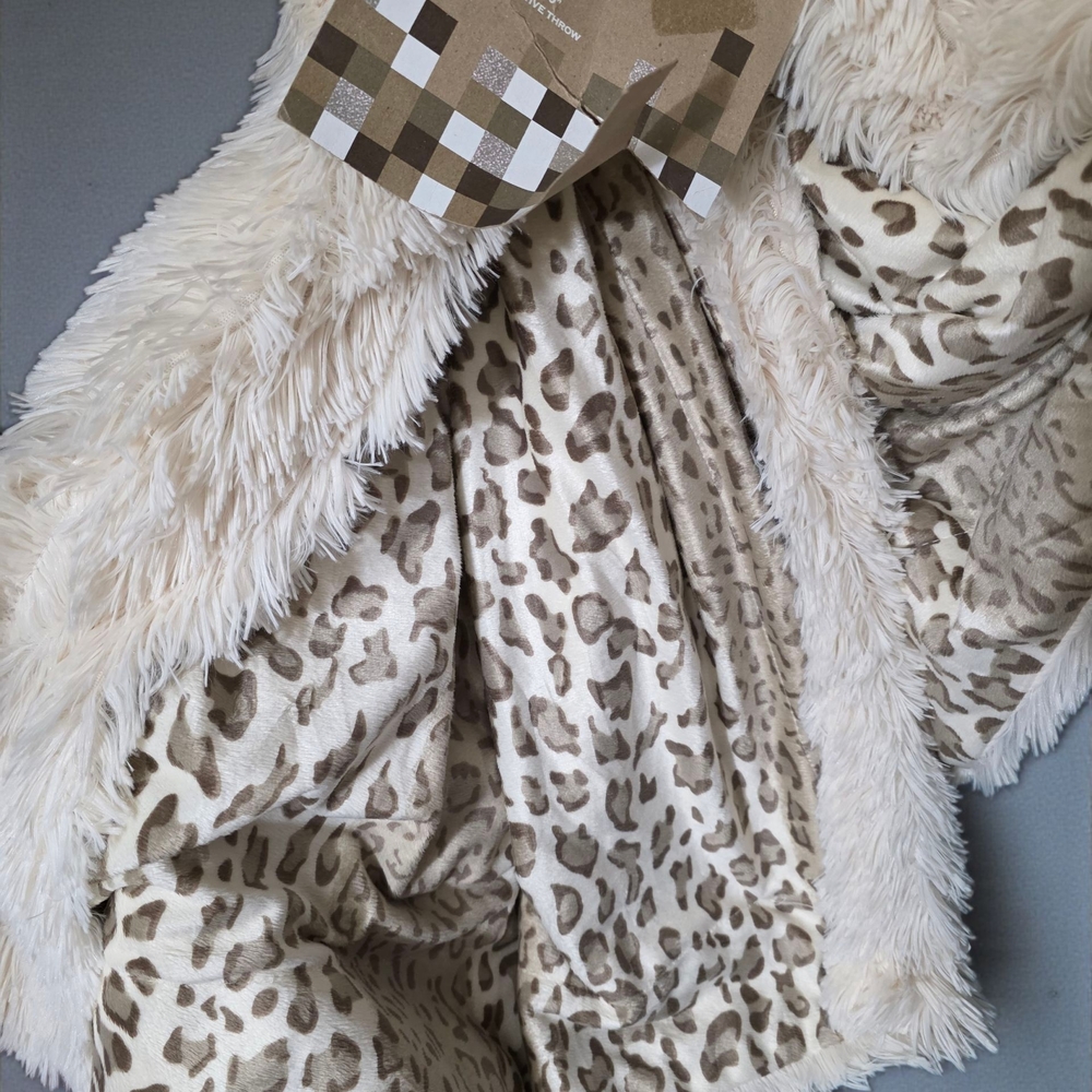 Marlo Lorenz Decorative Throw Blanket - Reversible Animal Print Leopard